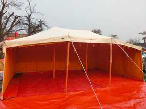 White Canvas Shelter <b>Tent</b> for Desert Camping - Product Image 2