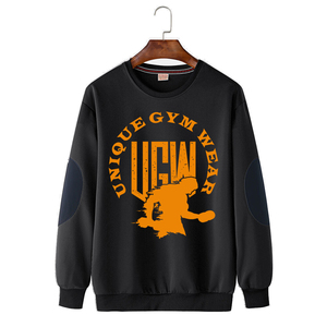 Sweat à capuche patchwork de couleur unie à col rond de haute qualité pour hommes, sur mesure, grande taille, prix de gros, différentes conceptions en éponge - Product Image 4