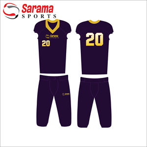 Uniforme de football américain pour adultes et jeunes Ensembles de football américain à sublimation confortable avec nom de l'équipe et logo, - Product Image 2