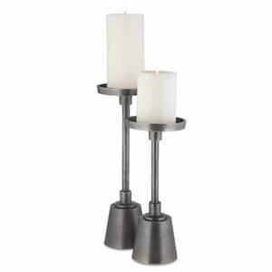 Bougeoir gris de luxe et design moderne fait à la main et fabriqué en Inde pour pièce maîtresse - Product Image 1