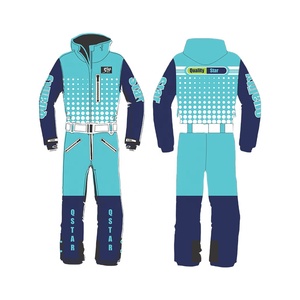 <b>Ski</b> Retro Snow Suit Sports Waterproof Snow Racing Suit Three Layer With Mesh Breathable <b>Ski</b> Racing Hiking Jumping Suits - Product Image 1