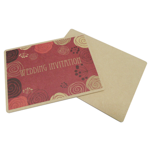 Carte d'invitation de mariage en bois imprimée CMYK personnalisée – Finition AR pour salutation, décoration et cadeau - Product Image 2