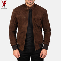 Veste décontractée pour homme en cuir véritable, coupe ajustée, couleur unie, hiver 2024, tendance, simple et populaire