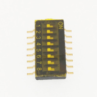 Interrupteur DIP SMD Eker HDS-08-TR 24VDC 25mA, pas de 1,27 mm, 8 positions, SPST, courant max. 100mA, tension max. 50VDC, scellé par bande supérieure