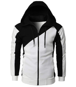 Wholesale Custom Men's Sports Hooded <b>Jacket</b> Plus Size XS <b>Fleece</b> Winter Warming with Zipper and Fashion Stitching OEM Supply - Product Image 2