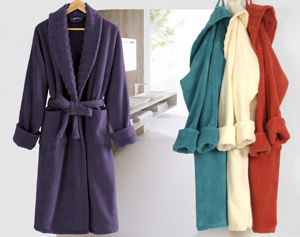 บ้านสวมใส่ผ้าฝ้าย100% เทอร์รี่เสื้อคลุมผู้หญิงผ้าฝ้าย100% เสื้อคลุมอาบน้ำของผู้หญิงที่มีคุณภาพสูงแห้งเร็ว - Product Image 5