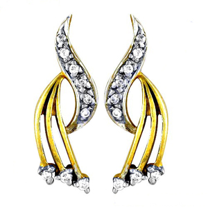 <b>Pretty</b> Cute Stylish <b>Earring</b> Antique CZ Gemstone Gold Plated Silver 925 Sterling Silver Gold Plated Jewellery Gift - Product Image 1