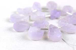 Gema de cuarzo Natural de lavanda para fabricación de joyas, piedra preciosa ovalada de calidad impresionante, 13 piezas - Product Image 2