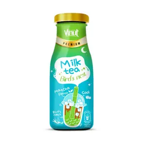 280 ml şişe VINUT süt çaylı içecek ile kuş yuvası Matcha lezzet BRC GMP HACCP KOSHER HALAL sertifikalı FSSC
