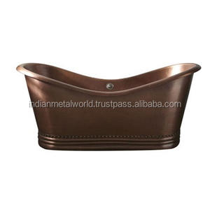 Finition antique Baignoire en cuivre pur massif Baignoire en cuivre de qualité de luxe pour accessoires de salle de bain en gros - Product Image 2