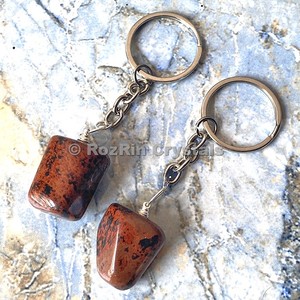 With Good Quality of Mahagoni obsidian Tumbled Stone Keychain : Mahagoni obsidian Tumbled Stone Keychain FOr Sale - Product Image 1