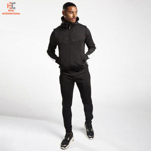 Personalizable 100% algodón poliéster hombres con capucha Jogging chándal transpirable superior cremallera de talla grande para la temporada de invierno - Product Image 6
