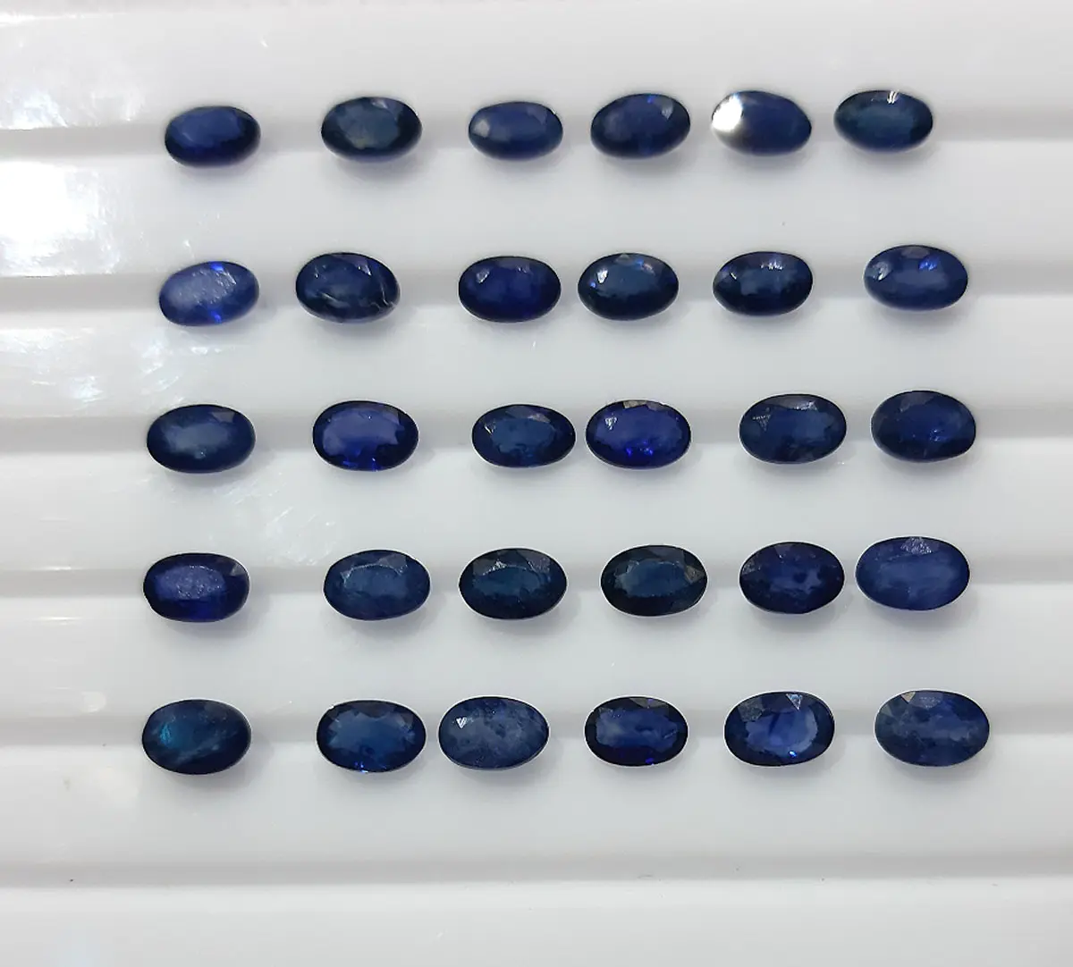100% Natural Blue Sapphire oval 3x2mm to 12x7mm faceted Loose Gemstone calibrated lot Indian hot design
