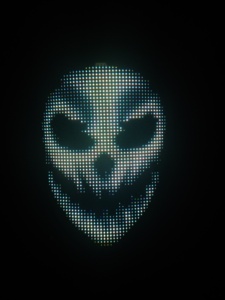 <span class=keywords><strong>Maschera</strong></span> Luminosa Programmabile tramite APP con Display LED, Ultima Decorazione di Halloween, Maschere da Festa Clown, Fantasma, <span class=keywords><strong>Scheletro</strong></span> - Product Image 3