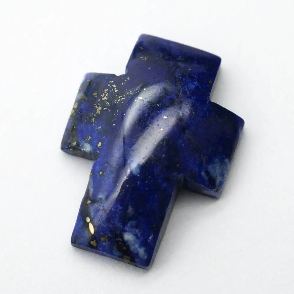 Hong Kong Showroom Edelstenen Kopen Cross Lapis Lazuli Cabochon Voor Instelling