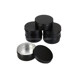 Bougeoir en pot de cire noire en métal et verre avec un design de 10 pouces idéal pour la décoration intérieure élégante et les options d'impression personnalisées - Product Image 1