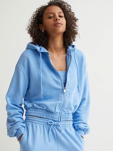 Sudaderas con capucha personalizadas al por mayor de manga larga para mujer, sudaderas cortas con cremallera para mujer, sudaderas cortas, sudaderas con capucha para el poder femenino - Product Image 1