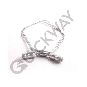 Cordón para sombrero ceremonial general de Mylar plateado con bellotas plateadas, color plateado personalizado - Product Image 2