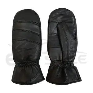 Leather Mittens For Men & Women Latest Style Customize and Wholesale XL Warmest Leather Ski Mittens Full Finger Made in Pakistan