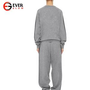 Occidental de moda nuevo diseño de gran tamaño sudadera y pantalones de chándal a rayas chándal de las mujeres conjunto de - Product Image 2