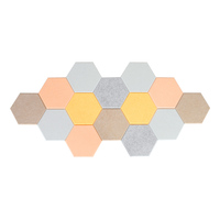 Paneles acústicos hexagonales de alta calidad, paneles de reducción de sonido Pet para techo