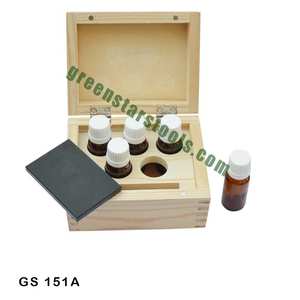Caja de madera con 5 botellas de ácido y 1 piedra GS 151A Herramientas de joyería para herramientas de joyería - Product Image 1