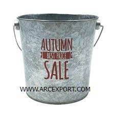 Galvanized Ice Bucket <b>Cheap</b> Classic Decoration Designer Christmas Wedding & Party Decoration Design Fancy Ice Bucket Grey Color - Product Image 6