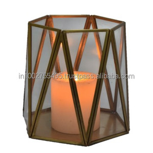 Portavelas de Pilar de Metal de Aluminio Decorativo para el Hogar de Pascua con Logotipo Personalizado Hecho a Mano - Product Image 3