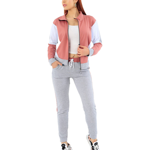 OEM High Quality Custom Women <b>Tracksuit</b> jogging Sports Sets Workout <b>Plain</b> <b>Tracksuits</b> For Women and girls - Product Image 1
