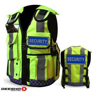 เสื้อกั๊กสะท้อนแสงสำหรับใส่เสื้อผ้า Deesha,ชุดคำเตือนความปลอดภัยโพลีเอสเตอร์มองเห็นได้สูง - Product Image 3