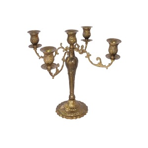 Nouveau design, candélabre en laiton à 5 bras, qualité supérieure, couleur or, candélabre pour événements, fêtes et décorations de mariage - Product Image 4