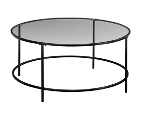 Modern Design Metal Coffee <b>Table</b> <b>Clear</b> Tempered Glass Top Multifunctional Powder Coated Frame Versatile Accent/Tea Center <b>Table</b> - Product Image 1