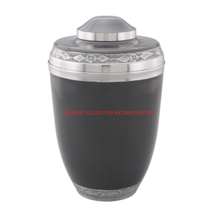 Urnas de cremación europeas de latón de nuevo diseño gris y hechas a mano al por mayor y proveedores - Product Image 1