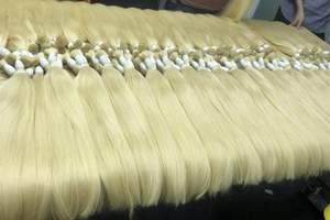 Cabello Remy indio solo dibujado Rubio a granel 613 Cabello humano de alto grado - Product Image 3