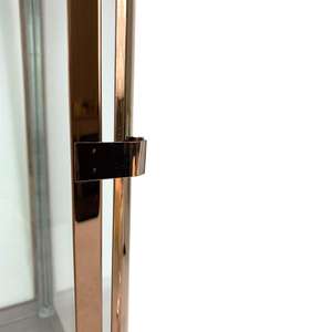 Elegant 3-Piece Stainless Steel Garden <b>Lantern</b> <b>Set</b> 22/32/46 cm Heights Rose Gold/Copper Finish Ins Style Glass Home Decoration - Product Image 4