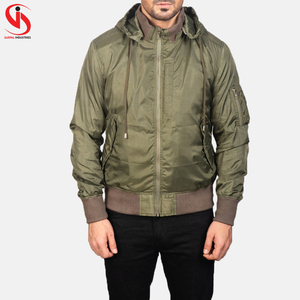 Chaqueta de Piloto de Poliéster y Seda Ecológica de Alta Calidad, Resistente al Viento, con Logotipo Personalizado, Cierre de Cremallera, Talla Grande, para Hombre, Invierno - Product Image 4