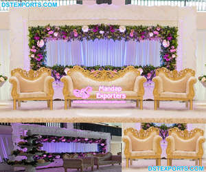 Top Elegante Fácil Recepción Decoración Back-Frames Fenomenal Indian Wedding Stage Decor Marcos para Bodas Decoraciones de bodas - Product Image 3