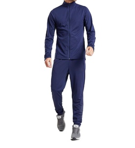 ชุดวิ่งจ๊อกกิ้งและกางเกงสำหรับใส่ไปยิมชุดวอร์มเต็มตัวสำหรับผู้ชายลายทางเรียบๆโลโก้ออกแบบได้ตามต้องการ - Product Image 1