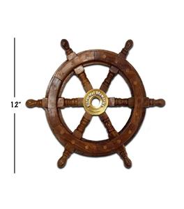 เรือล้อ12นิ้วตกแต่งผนังไม้ - Product Image 1