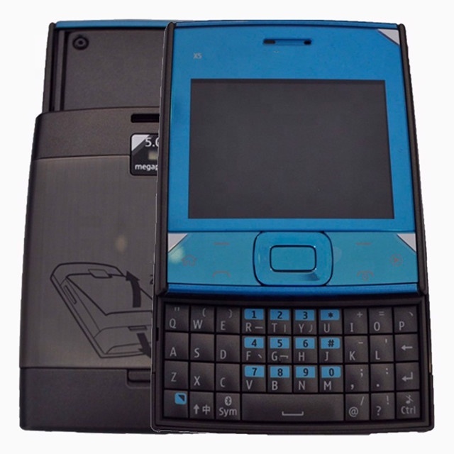 Free Shipping for Nk X5-01 Original Unlocked Super Cheap Classic Simple Slider QWERTY Mobile Cell Phone by Post