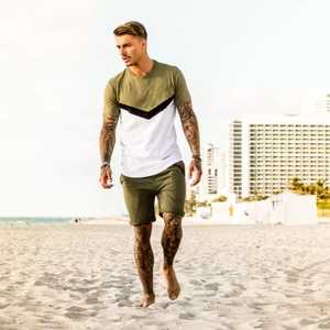 Conjuntos gemelos de verano para hombres, camiseta personalizada con logotipo personalizado, conjuntos gemelos cortos, de la mejor calidad, venta al por mayor - Product Image 3