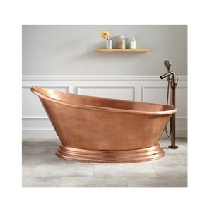 Bañera independiente de cobre con bañera de forma redonda de Calidad exclusiva para uso en el baño del hogar y del hotel - Product Image 6