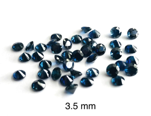 เพชรตัดธรรมชาติ3.5มิลลิเมตรบลูแซฟไฟร์หลวมรอบเพชรพลอยเหลี่ยมขายส่งราคาธรรมชาติที่มีคุณภาพสูงพลอยราคาต่ำ - Product Image 2