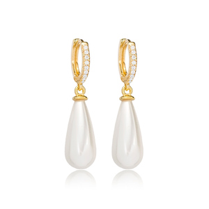 Pendientes de perlas elegantes para mujer, venta al por mayor turca, joyería de plata de ley 925 hecha a mano, joyería fina para mujer - Product Image 1