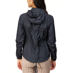 Veste d'équitation légère en polyester pour femmes, imperméable, respirante, en Nylon, avec fermeture éclair complète à l'arrière, de haute qualité, vente en gros, - Product Image 2