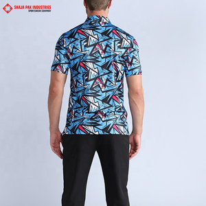 OEM profesional de manga corta de golf de los hombres para la camisa de alta calidad de 3 botones patrón sólido Jersey 100% poliéster de secado rápido Shaja - Product Image 4