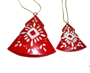 METAL RED <b>SNOW</b> FLAKE DESIGN CHRISTMAS TREE CHRISTMAS HANGING ORNAMENT HIGH QUALITY METAL CHRISTMAS DECORATION Custom Size - Product Image 1
