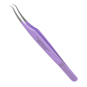 Lemooc — pincettes pour Extension de cils 6mm 75deg, pincettes de couleur violette avec pointe pointue, pour faux cils, étiquette privée - Product Image 2