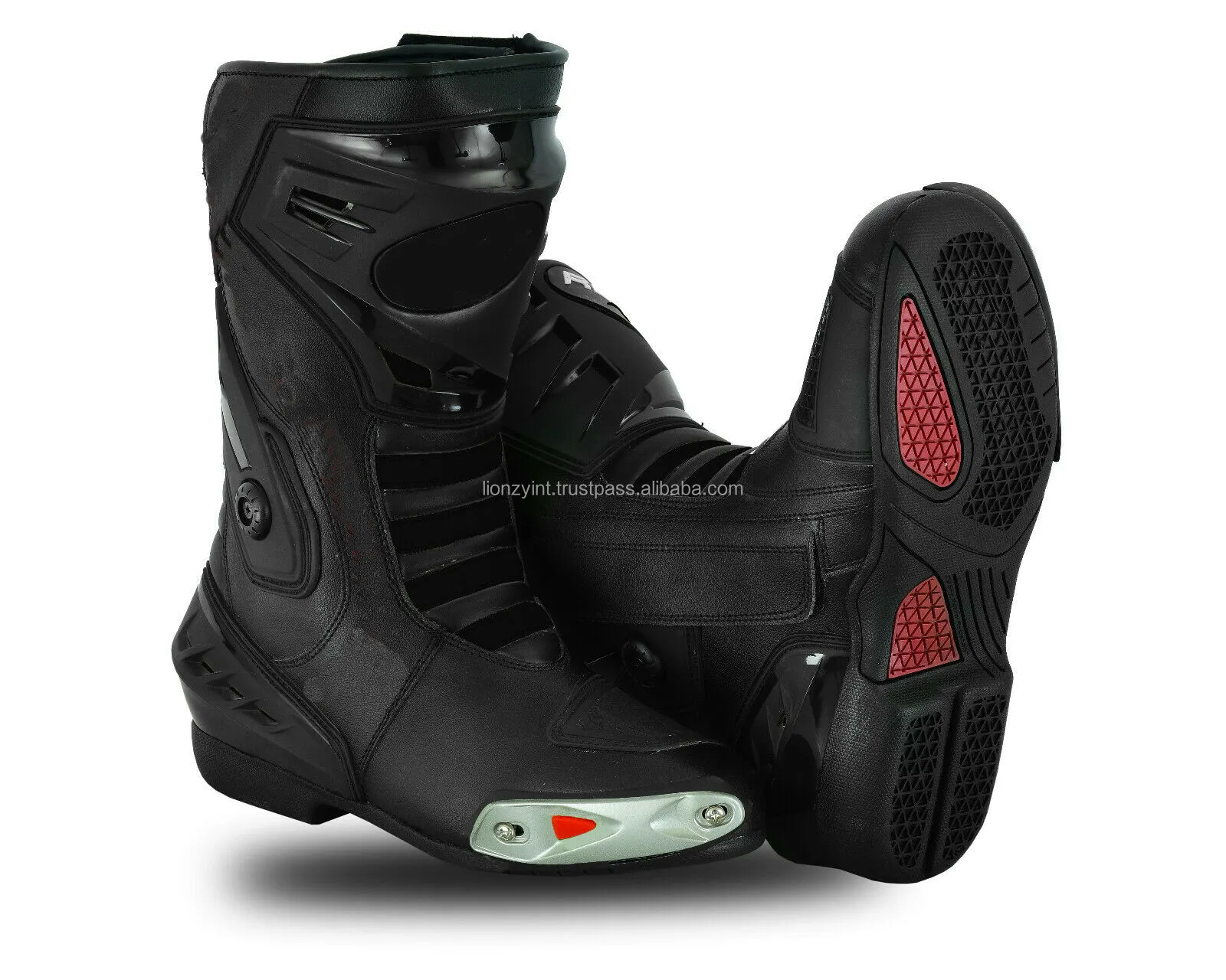 OEM Custom Unique Design Men Motorcycle Shoes Leather Motorbike Short Boot,High Quality Men Leather Motorbike Boot