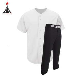 Jersey de béisbol de manga corta para hombre, uniforme de softbol, conjunto de uniforme de béisbol de tela de poliéster, hecho a medida - Product Image 1